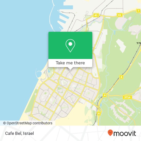Cafe Bel, רובע ה, אשדוד, 77000 map