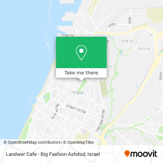 Landwer Cafe - Big Fashion Ashdod map