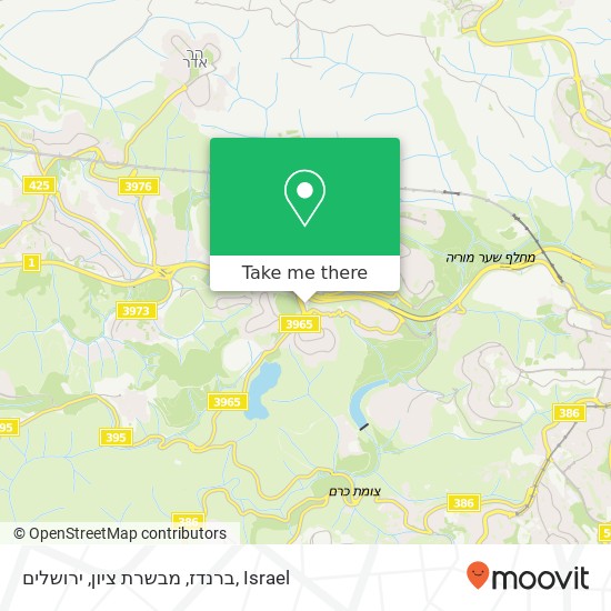Карта ברנדז, מבשרת ציון, ירושלים