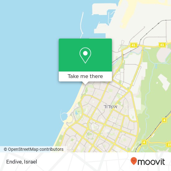 Карта Endive, הטיילת רובע א, אשדוד, 77000