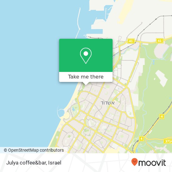 Julya coffee&bar, רובע א, אשדוד, 77000 map