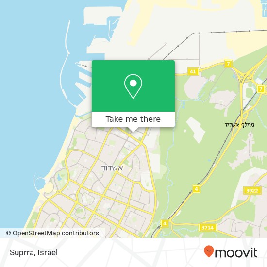 Карта Suprra, אשדוד, אשקלון, 77000