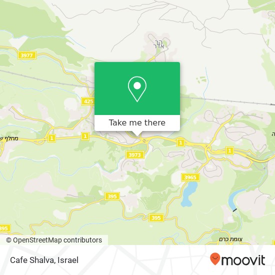 Карта Cafe Shalva, דרך השלום ירושלים, 90000