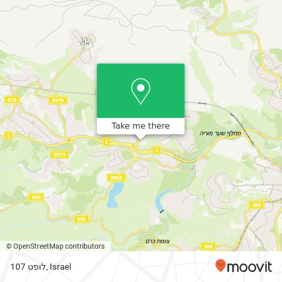 Карта לופט 107, מבשרת ציון, ירושלים, 90805