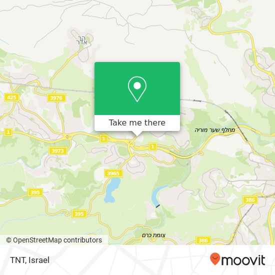 TNT, מבשרת ציון, ירושלים, 90805 map