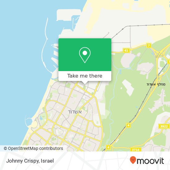 Johnny Crispy, הבנאים תעשייה כבדה, אשדוד, 77609 map