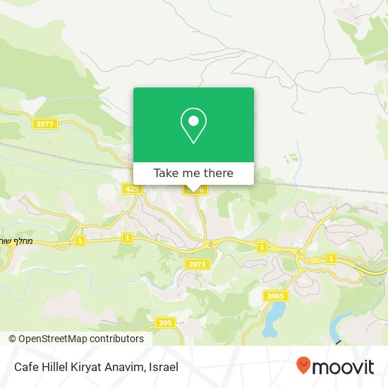 Cafe Hillel Kiryat Anavim, קרית ענבים, 90833 map