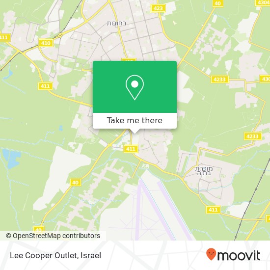 Lee Cooper Outlet, קרית עקרון, רחובות, 76920 map