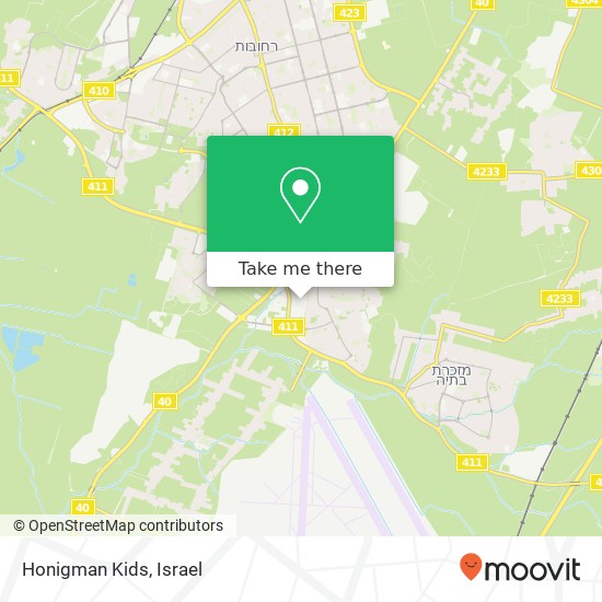 Honigman Kids, קרית עקרון, רחובות, 76920 map