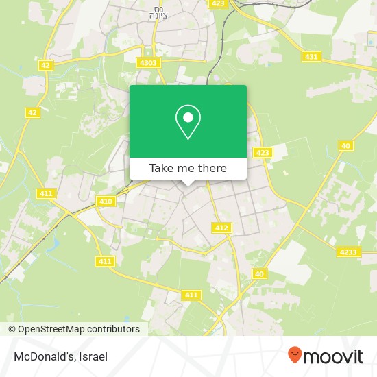 McDonald's, רחובות, רחובות, 76100 map