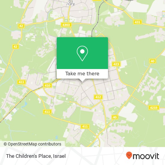 The Children's Place, ביל"ו רחובות, 76100 map