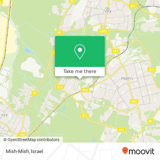 Карта Mish-Mish, הר הצופים רחובות, רחובות, 76620