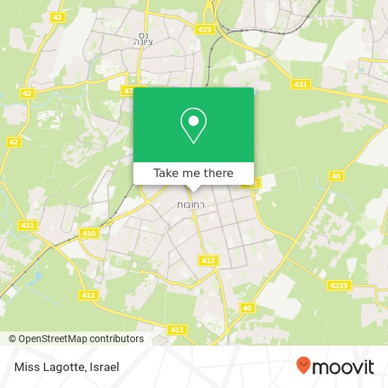 Карта Miss Lagotte, אחד העם רחובות, רחובות, 76100