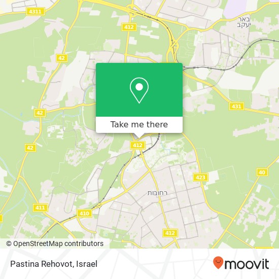 Карта Pastina Rehovot, רחובות, 76100