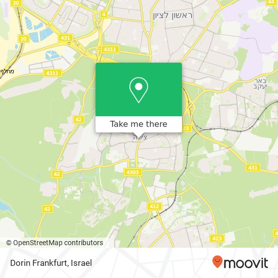 Dorin Frankfurt, נס ציונה, רחובות, 74000 map