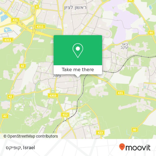 קופיקס, נס ציונה, רחובות, 74000 map