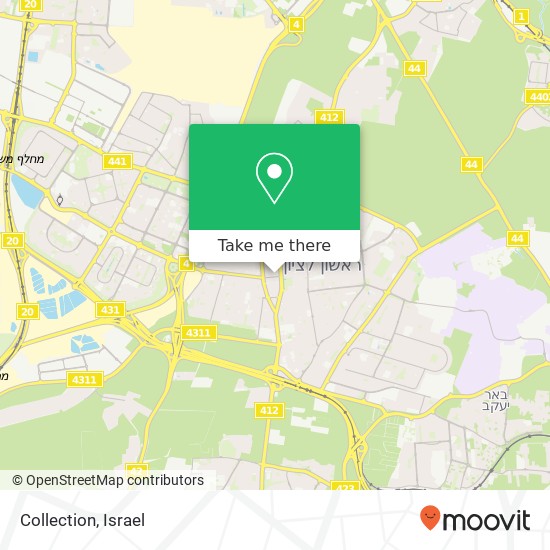 Collection, חיים נחמן ביאליק ראשון לציון, רחובות, 75272 map