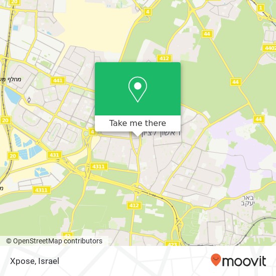 Xpose, רוטשילד ראשון לציון, רחובות, 75269 map