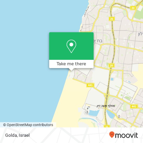 Golda, הטיילת שער הים, ראשון לציון, 75000 map