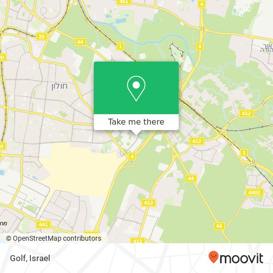 Карта Golf, חולון, תל אביב, 58000