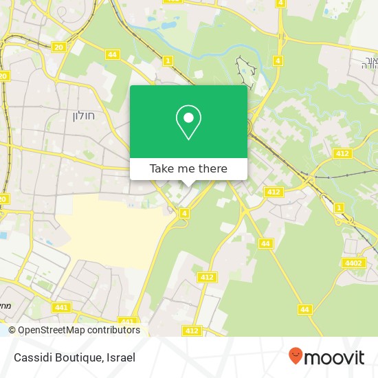 Cassidi Boutique, חולון, תל אביב, 58000 map