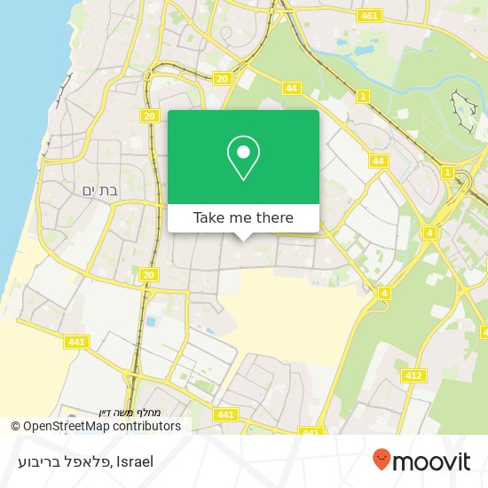 Карта פלאפל בריבוע, פנחס אילון חולון, תל אביב