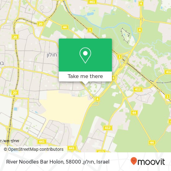 Карта River Noodles Bar Holon, חולון, 58000