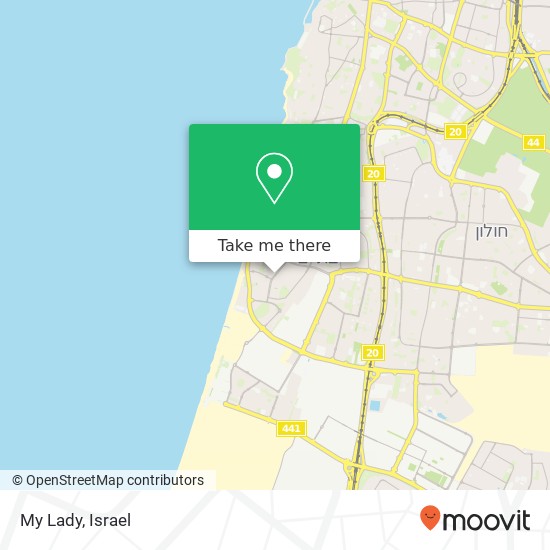 Карта My Lady, בלפור בת ים, תל אביב, 59550
