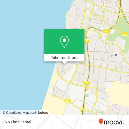 Карта No Limit, בלפור בת ים, תל אביב, 59000