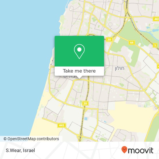 S.Wear, יוספטל בת ים, תל אביב, 59000 map