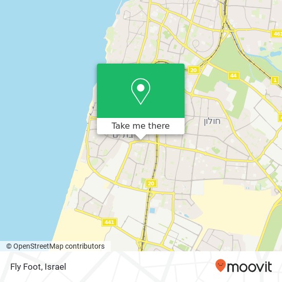 Fly Foot, יוספטל בת ים, תל אביב, 59000 map