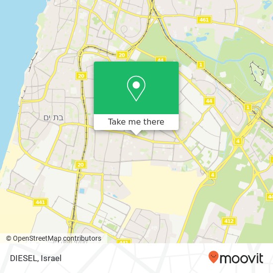 DIESEL, שדרות גולדה מאיר 7 חולון, תל אביב, 58000 map