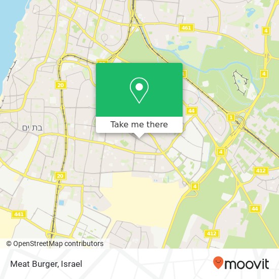 Карта Meat Burger, ההסתדרות חולון, תל אביב, 58823