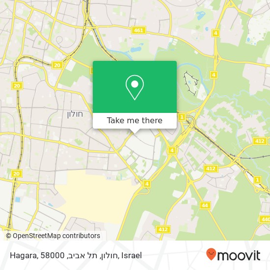Карта Hagara, חולון, תל אביב, 58000