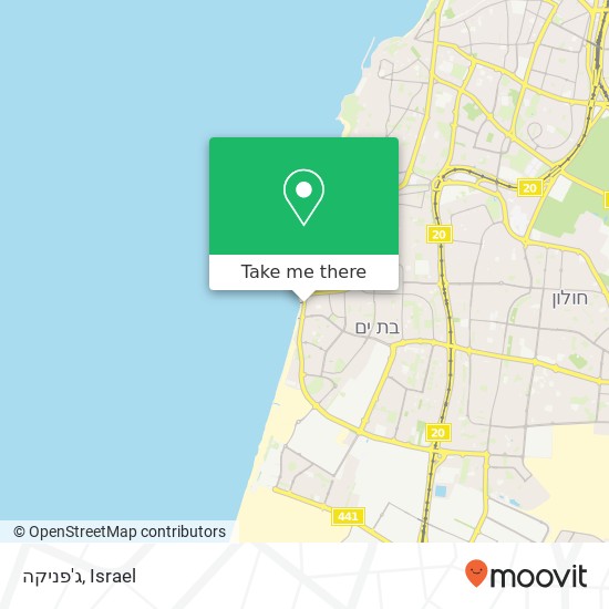 Карта ג'פניקה, בן גוריון בת ים, תל אביב, 59000