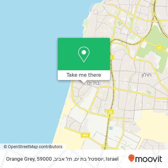 Orange Grey, יוספטל בת ים, תל אביב, 59000 map