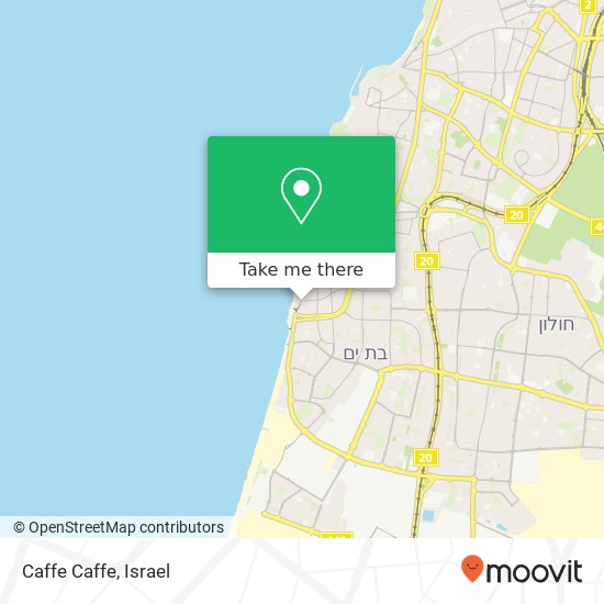 Caffe Caffe, בן גוריון צפון מערב העיר, בת ים, 59322 map