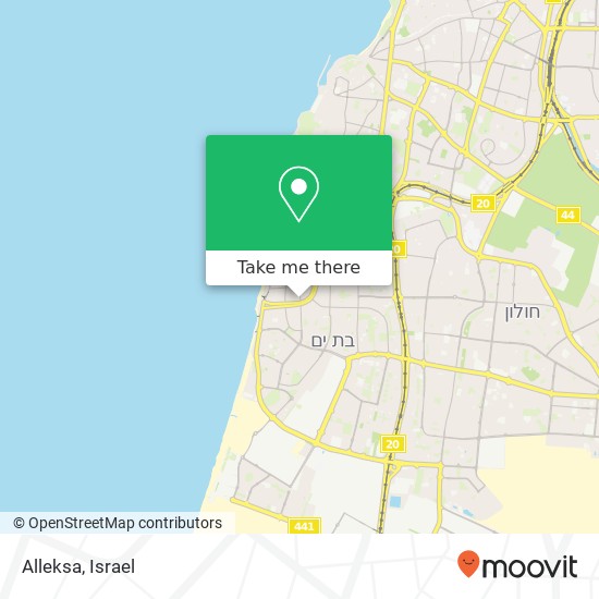 Alleksa, בלפור בת ים, תל אביב, 59371 map