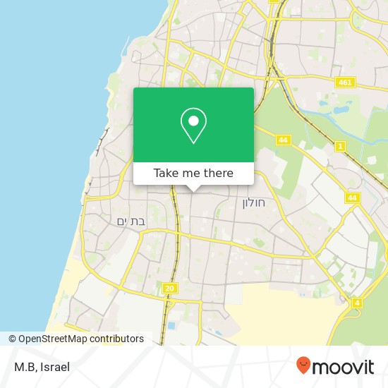 Карта M.B, שדרות דב הוז חולון, תל אביב, 58311