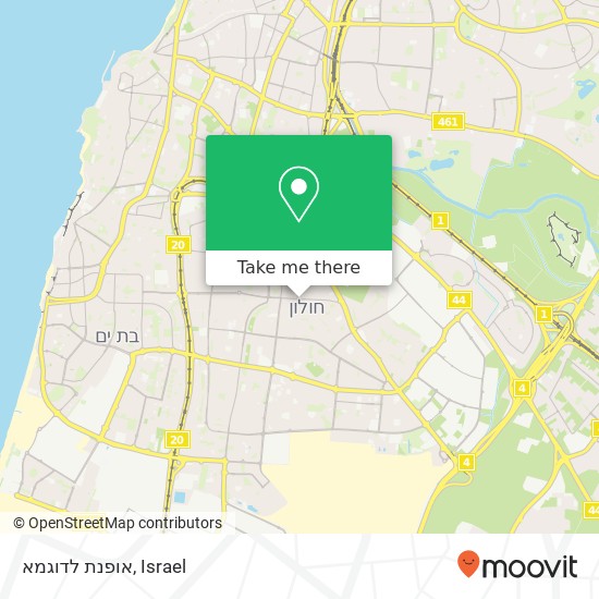 Карта אופנת לדוגמא, סוקולוב חולון, תל אביב, 58340