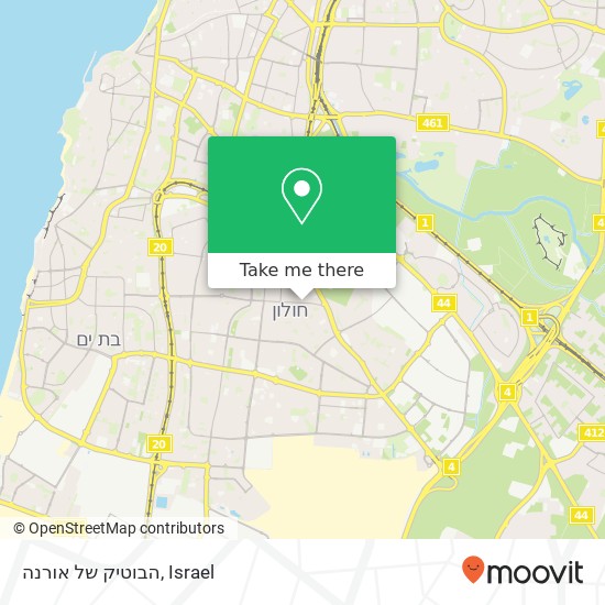 הבוטיק של אורנה, סוקולוב חולון, תל אביב, 58294 map