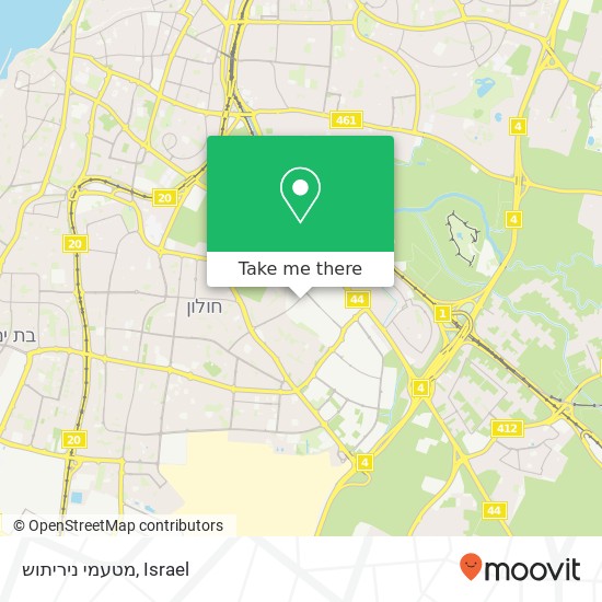 Карта מטעמי ניריתוש, חולון, תל אביב, 58000