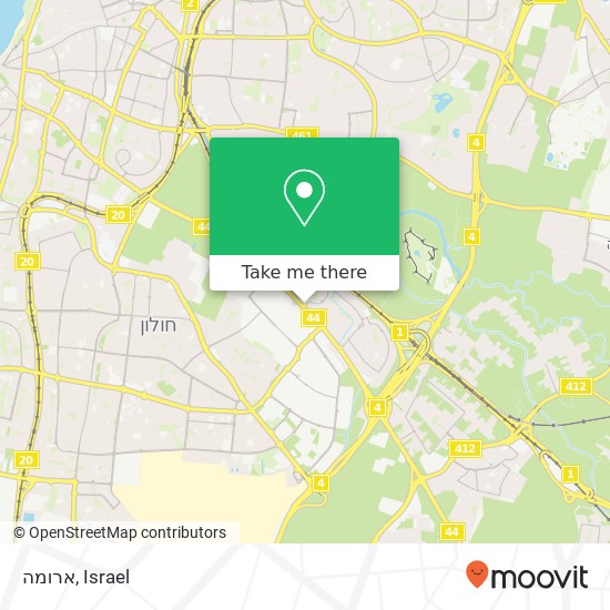 Карта ארומה, העליה השניה אזור, תל אביב, 58002