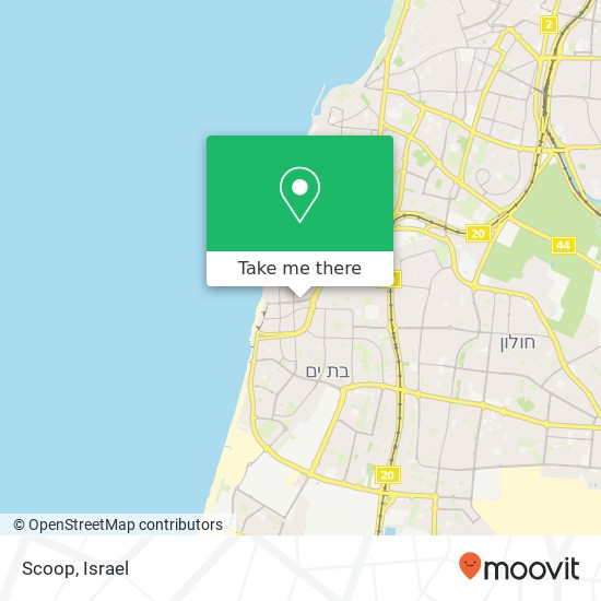 Карта Scoop, רוטשילד 27 בת ים, תל אביב, 59317