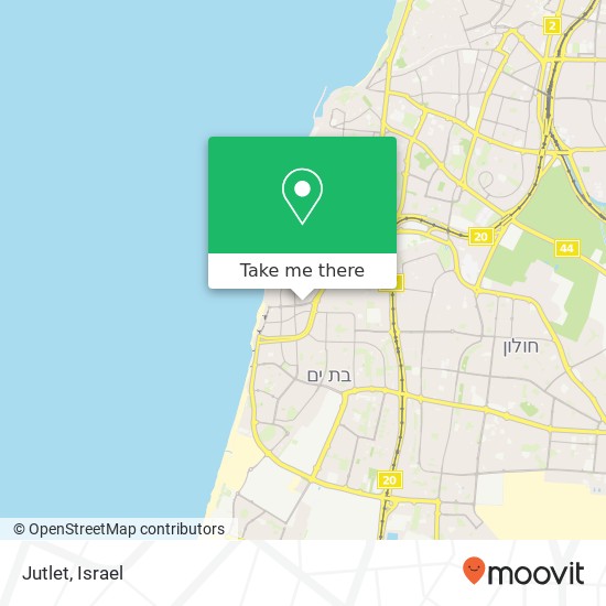 Карта Jutlet, הרב בר שאול בת ים, תל אביב, 59317