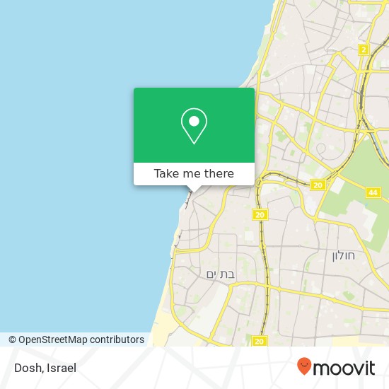 Карта Dosh, בת ים עג'מי, גבעת עלייה, תל אביב-יפו, 68067