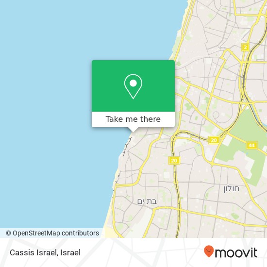 Карта Cassis Israel, עג'מי, גבעת עלייה, תל אביב-יפו, 60000