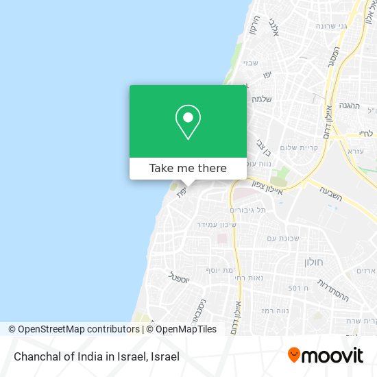 Chanchal of India in Israel map