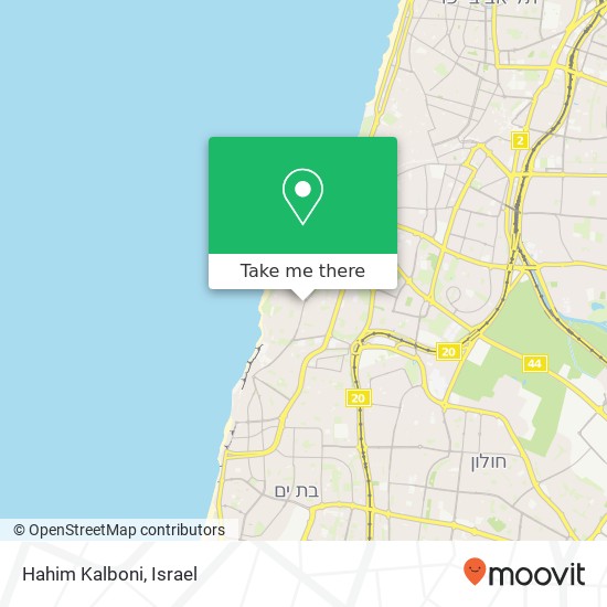 Карта Hahim Kalboni, יפת 136 עג'מי, גבעת עלייה, תל אביב-יפו, 68041
