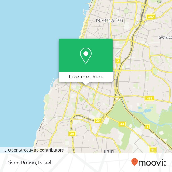 Карта Disco Rosso, דרך קיבוץ גלויות תל אביב-יפו, תל אביב, 68166